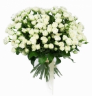 Букет 31 белая кустовая роза
