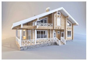 3D проект дома из бруса