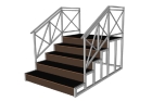 Металлический каркас лестницы для многоэтажного частного дома 